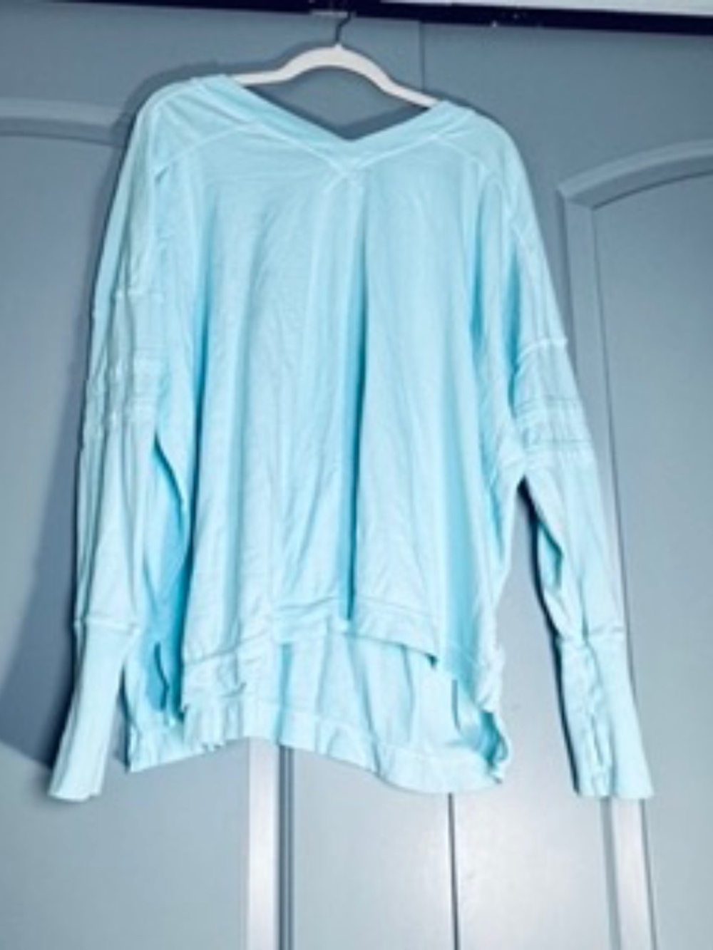 FP Movement by Free People Turquoise V-Neck Long Sleeve sz S